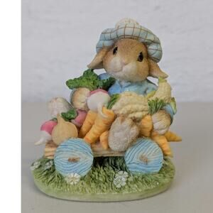 My Blushing Bunnies An Abundance of Blessings Enesco Figurine Harvest Easter
